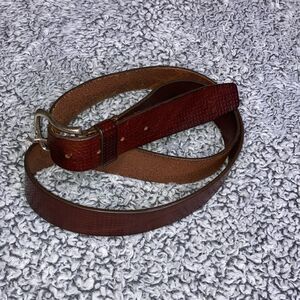 FABIO CORTI Unisex Genuine Leather Belt, Sz 40 Brown, Made in ITALY